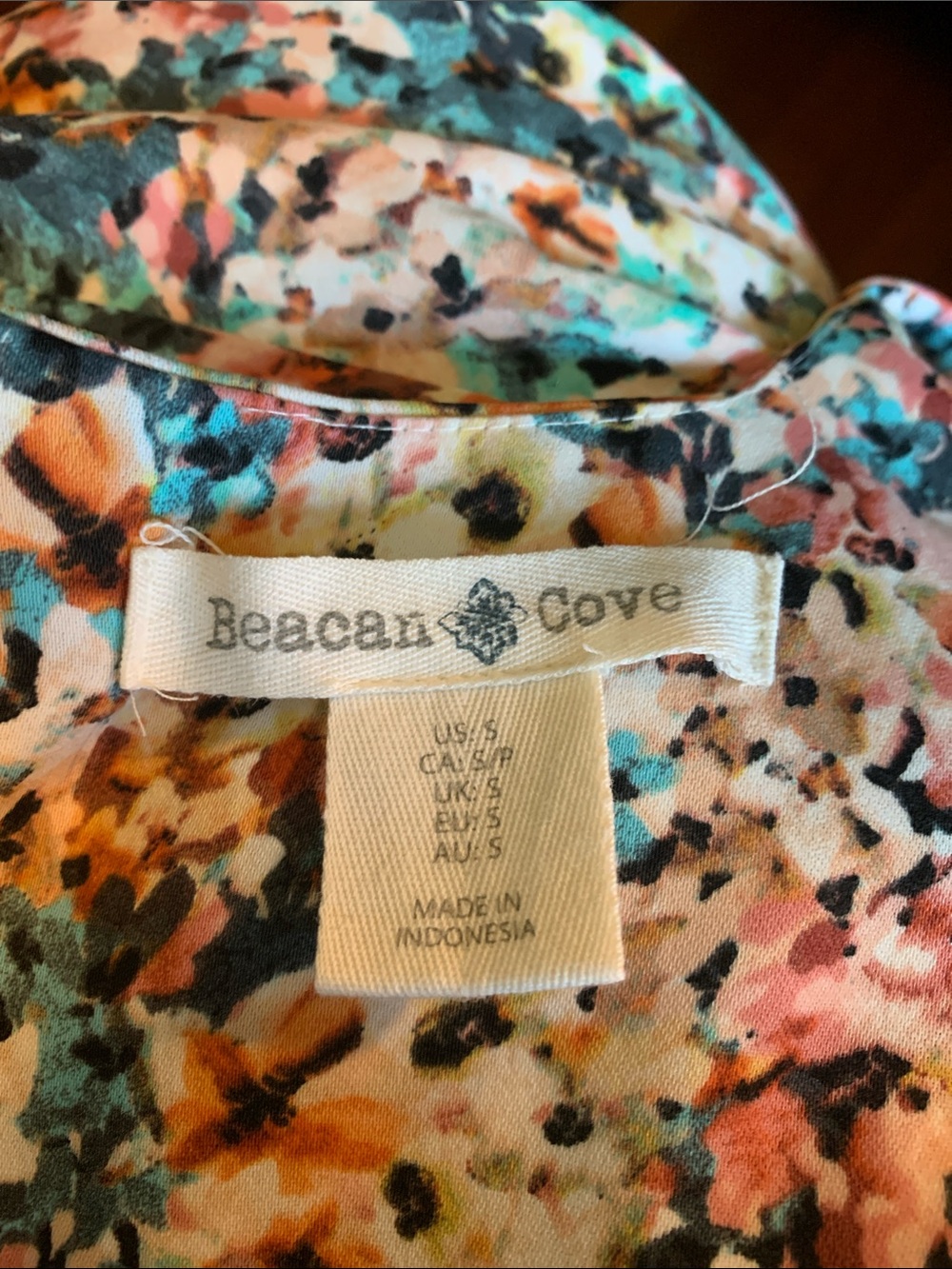 Beacon Multicolor Floral Shift Dress - Pink, Blue, Orange - Picture 2 of 8